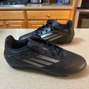 Adidas F50 League FG Soccer Cleats Mens Size 9 Black Silver